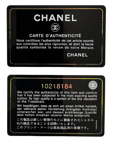 carte d'authenticité chanel 10218184|Chanel Serial Code Calculator / Authenticator.